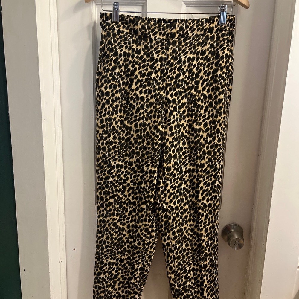 J. Crew Jamie pant size 6, animal print.
